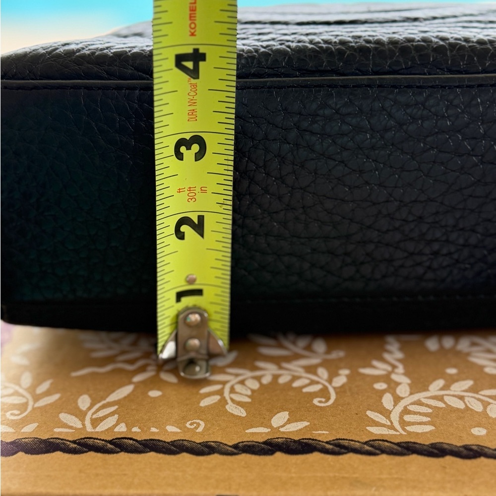 Brighton Lara Soft Tote Ferrara Collection Black Embossed Leather Tote/Crossbody - Picture 10 of 13